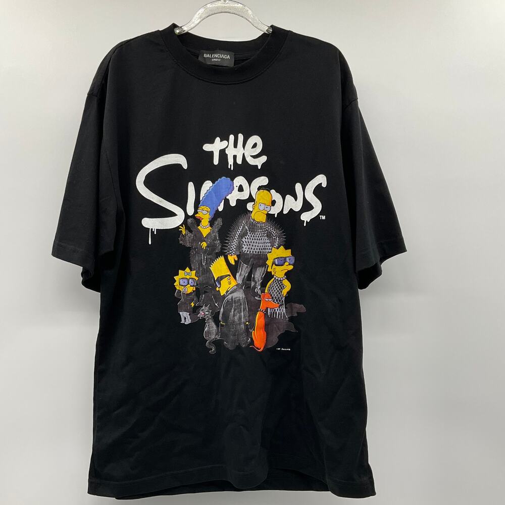 Balenciaga‎ Simpsons Tee S Black Unifit Oversized Gothcore Cartooncore Y2K Punk